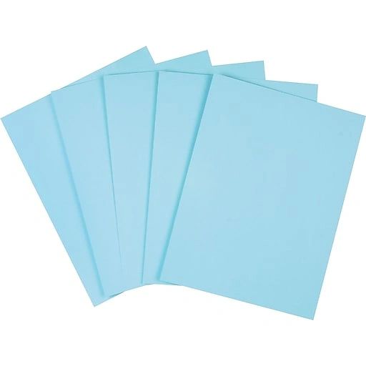 Copy Paper, 20 lb, 8-1/2 x 11 500 Sheets Light Blue