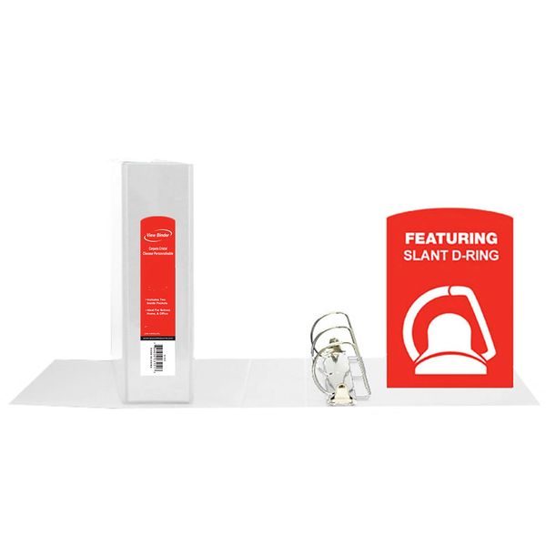 3" Hard D-Ring Binder with View White