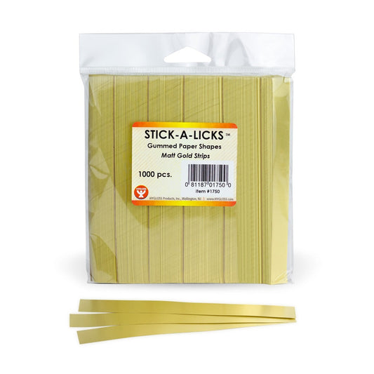 Stick-A-Licks Gummed Chain Strips Gold 1000 Pcs
