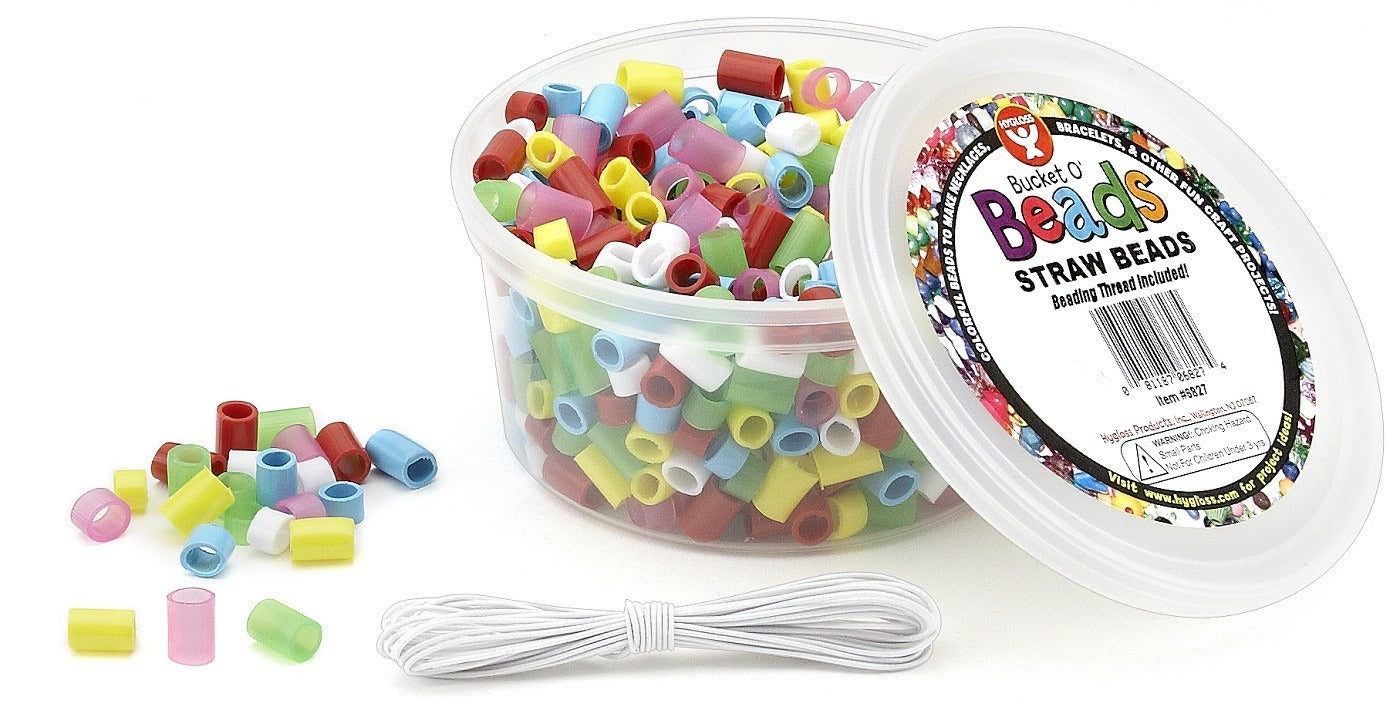 Straw Beads, Approx. 300 Pcs.