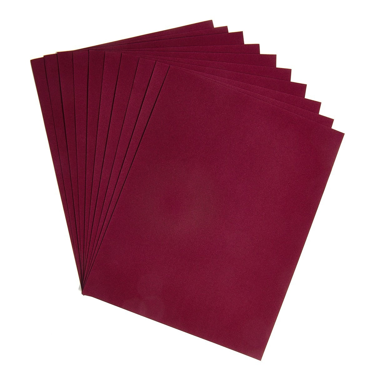 Velour Paper 10 Sheets 8.5" x 11" Burgundy
