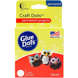 Glue Dots Craft Dots , 1/2 Inch, Clear, 200pc
