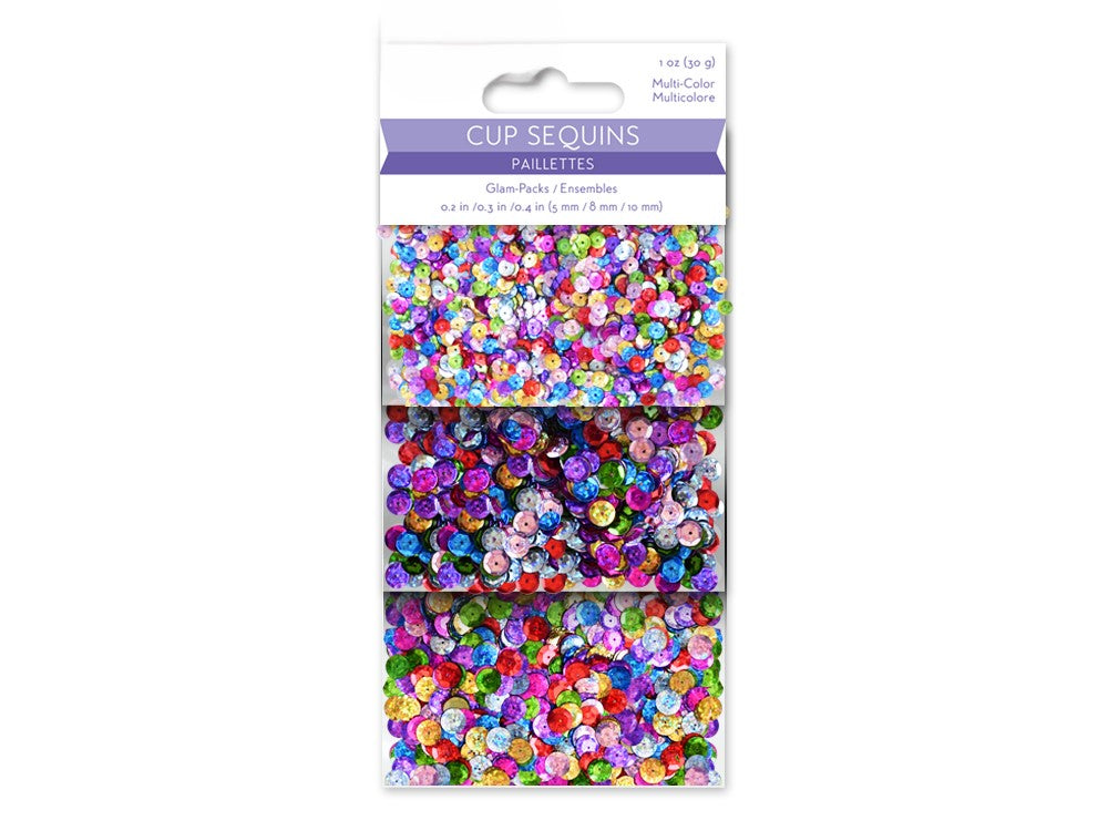 Cup Sequins Glam-packs 5/8/10mm 1oz