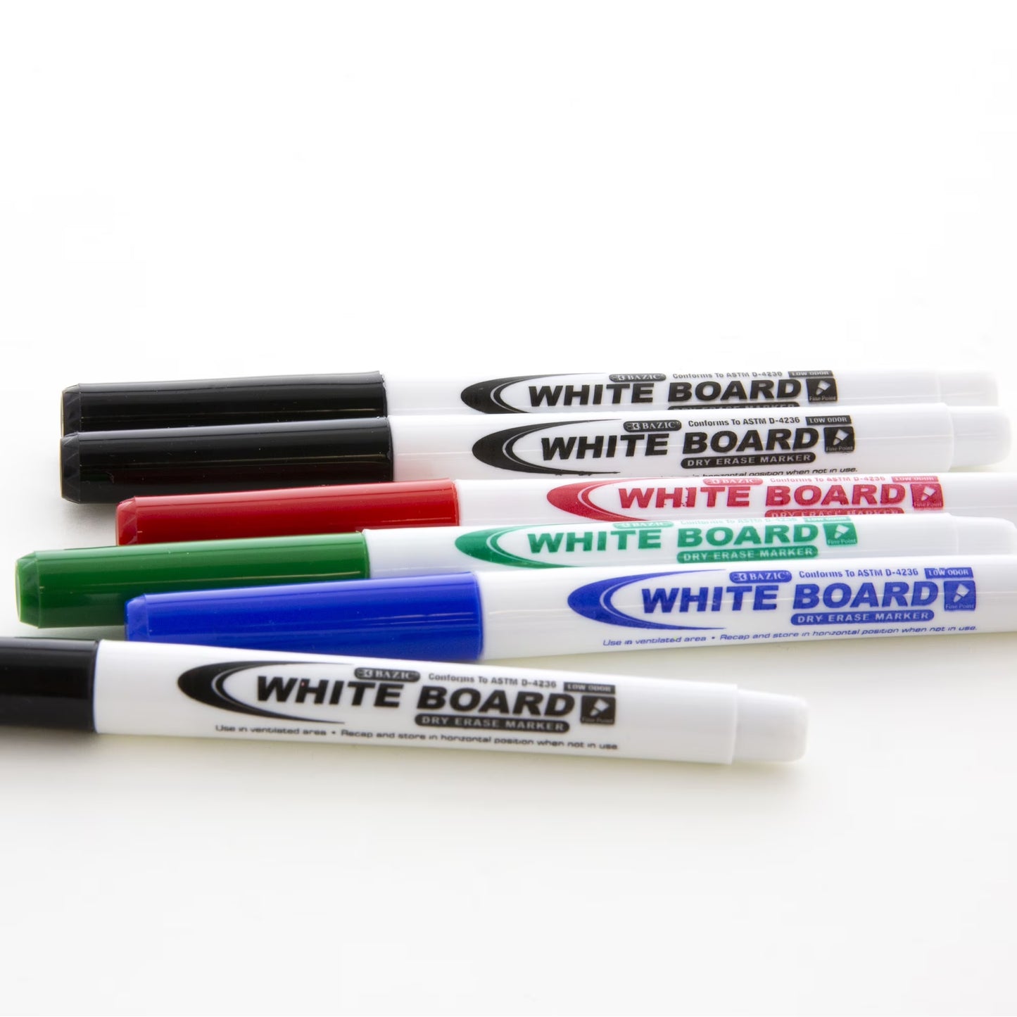 Assorted Colors Fine Tip Dry-Erase Markers 4/Pack