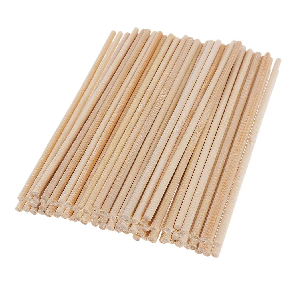 Natural Wooden Dowel Sticks, 4"x0.12" 60-Count