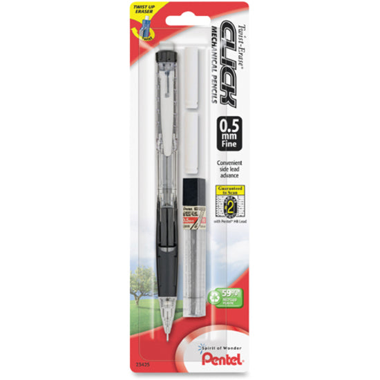 Pentel .5mm Twist Erase Click Mechanical Pencils Color May Vary