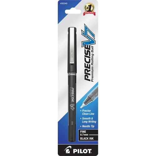 Pilot Precise V7 Liquid Ink Rollerball Pens, Fine Point, Black