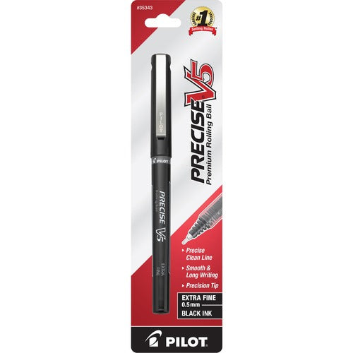 Pilot Precise V5 Liquid Ink Rollerball Pens, Extra Fine Point, Black