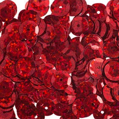 Sequins Round 8mm Aprx 850pcs Hologram Red