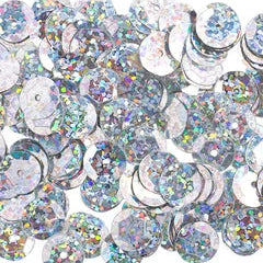 Sequins Round 10mm Aprx 450pcs Hologram Silver