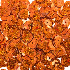 Sequins Round 10mm Aprx 450pcs Hologram Orange