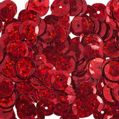 Sequins Round 10mm Aprx 450pcs Hologram Red