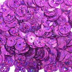 Sequins Round 10mm Aprx 450pcs Hologram Hot Pink