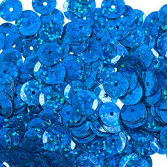 Sequins Round 10mm Aprx 450pcs Hologram Royal Blue