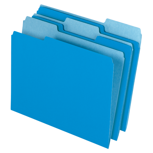 Blue File Folder 100 Pack