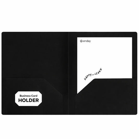 2 Pocket Poly Folder Black