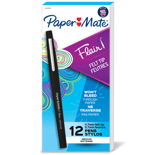 Paper Mate Flair Point Guard Felt Tip Marker Pens Dozen