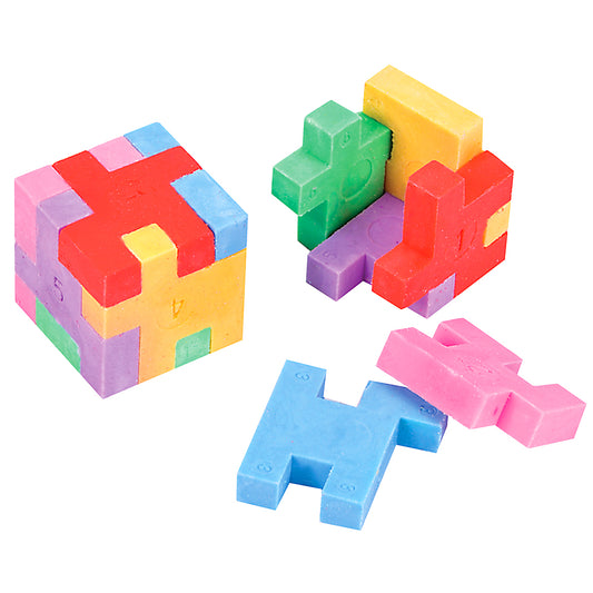 Puzzle Cube Eraser 12 pcs