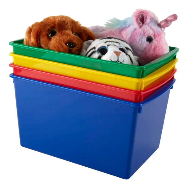 Medium Storage Bin, 7-1/2”H x 14-1/8”W x 9-1/4”D, Color may vary