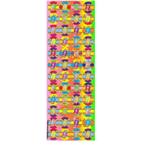 Sefer Torah Smiley Circle Stickers (Small), Pack of 6 Sheets