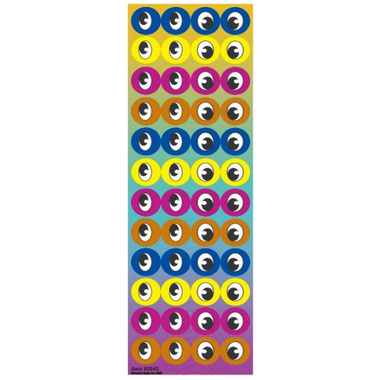 Animated Eye Circle Stickers 6-Sheet pack