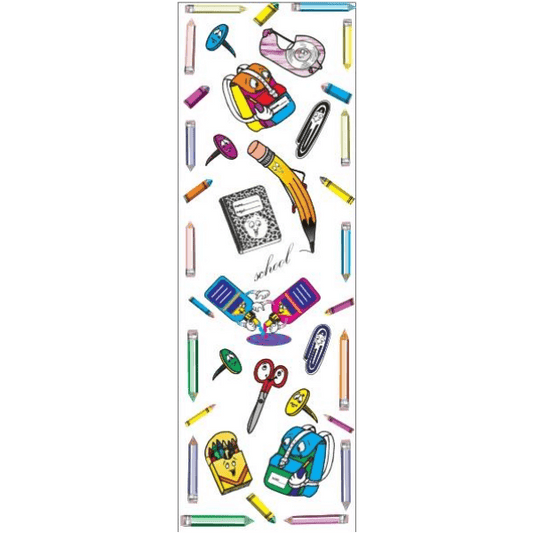 School Themed Die-cut Stickers, Pack of 6 Sheets