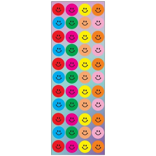 Smiley Colorful Circle Stickers, Pack of 6 Sheets