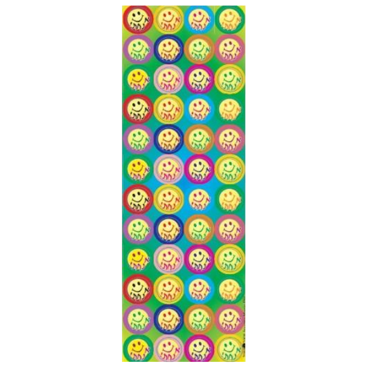 Ah Nachas Smiley Colorful Circle Stickers