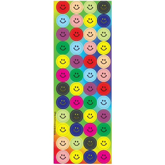 Colorful Smiley Circle Foil Stickers (Small), Pack of 6 Sheets