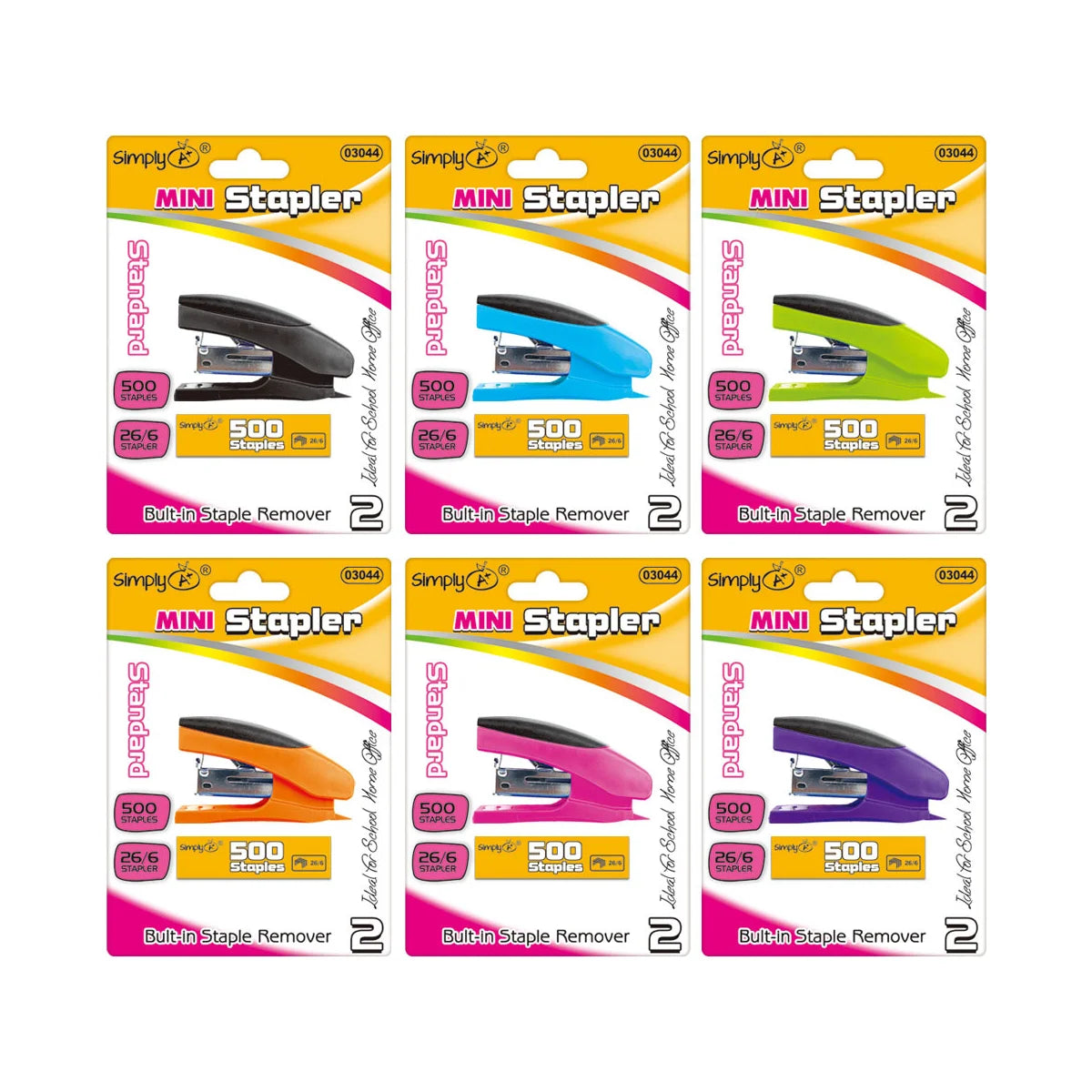 Mini Stapler with Staples Color Vary