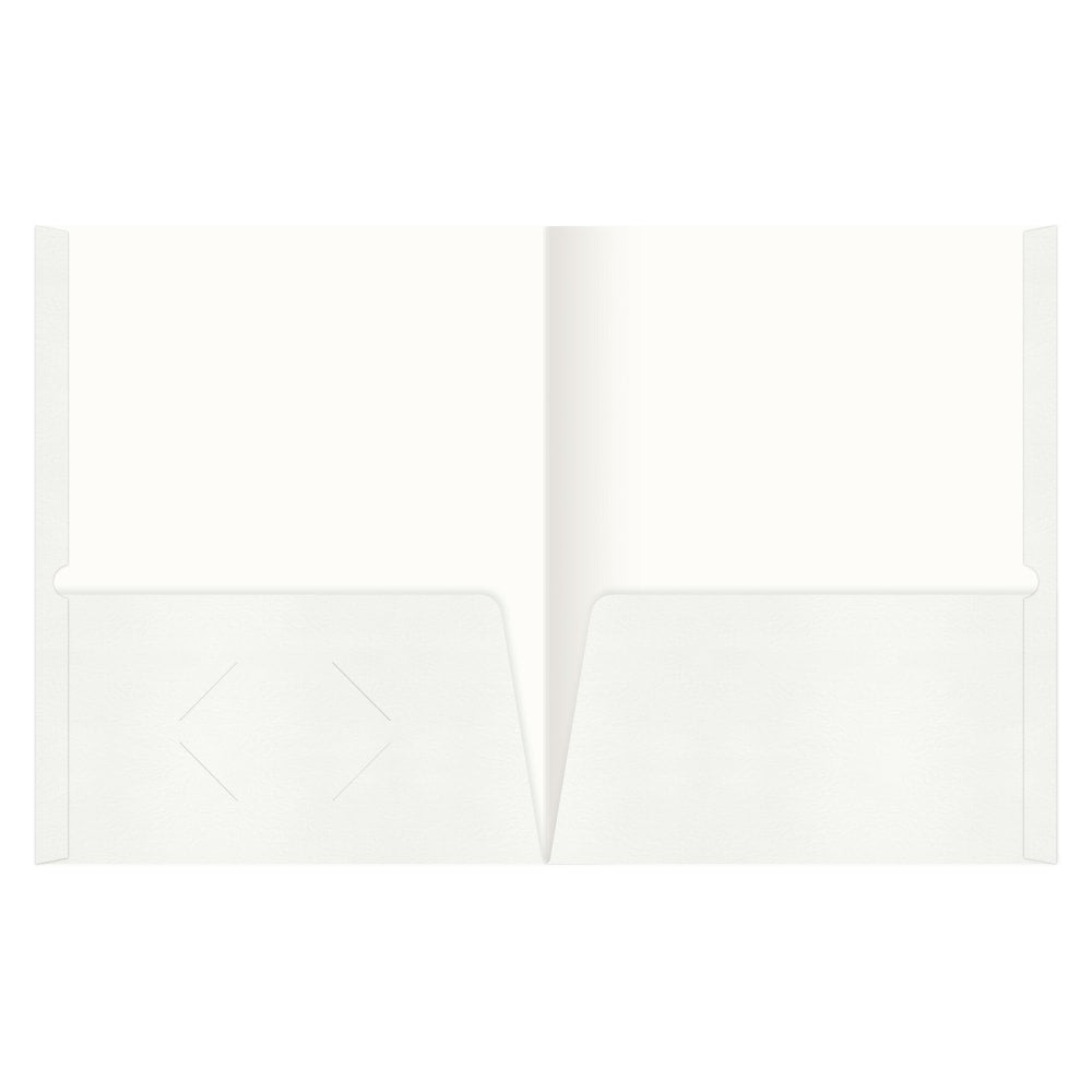 2-Pockets Paper Folder Off-White 25/Box