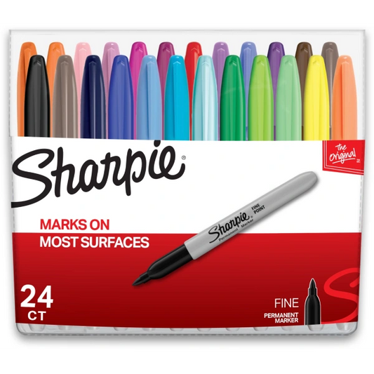 Sharpie Fine Point Permanent Marker Assorted Color 24 Pack