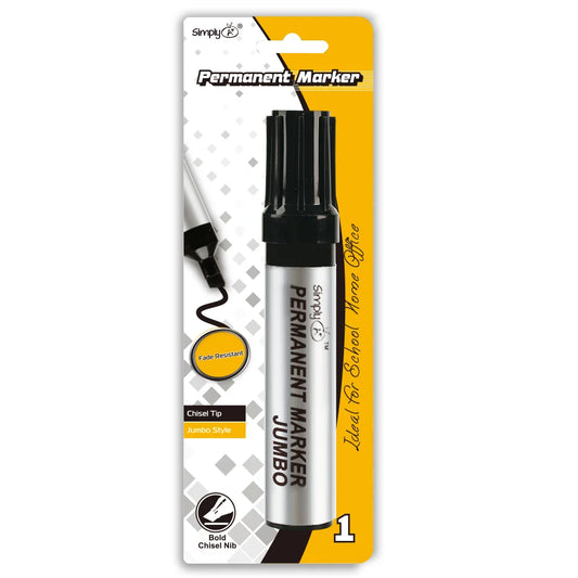 Jumbo Permanent Markers Black Ink,