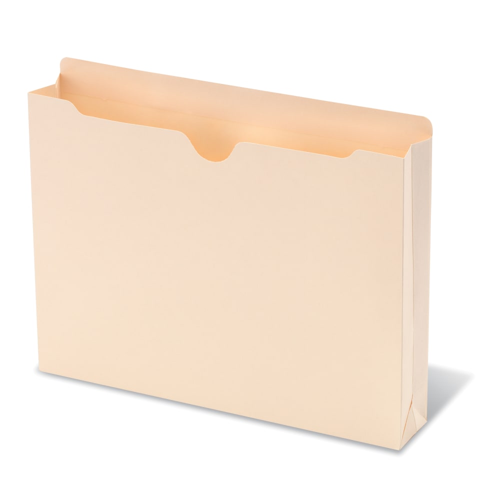 Manila Double-Top File Jackets, 2" Expansion, Letter Size, Pack Of 25 File Jackets