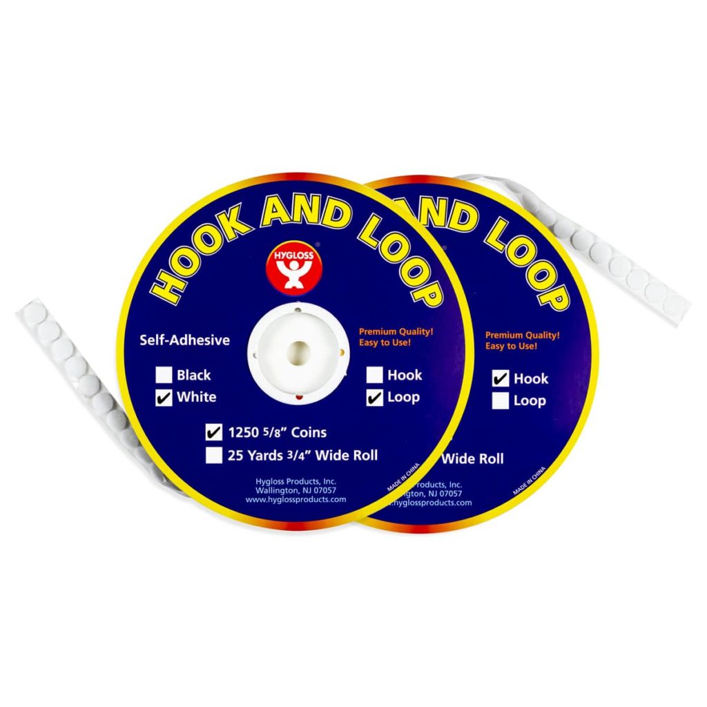 Hook & Loop Fastener - 5/8" Coins, 1250 sets