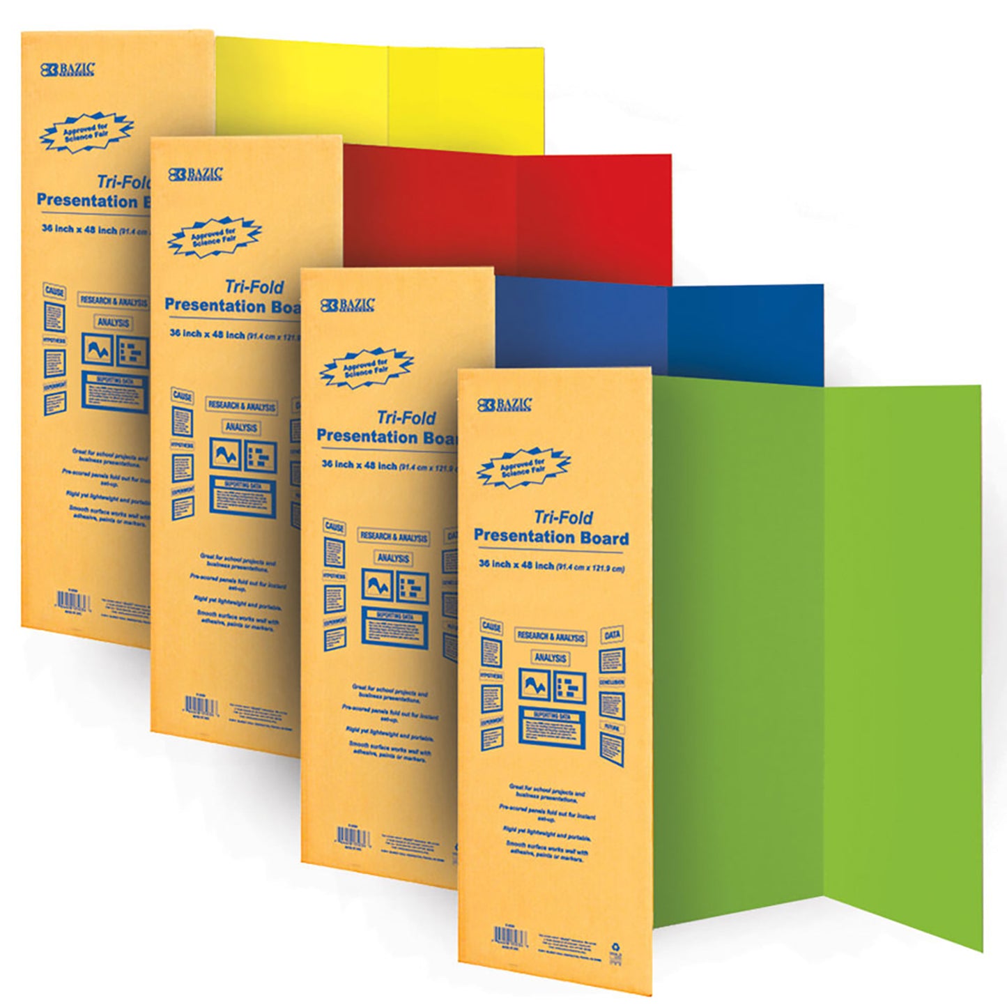 Tri-Fold Presentation Board, 36" X 48", Color may vary (Copy)