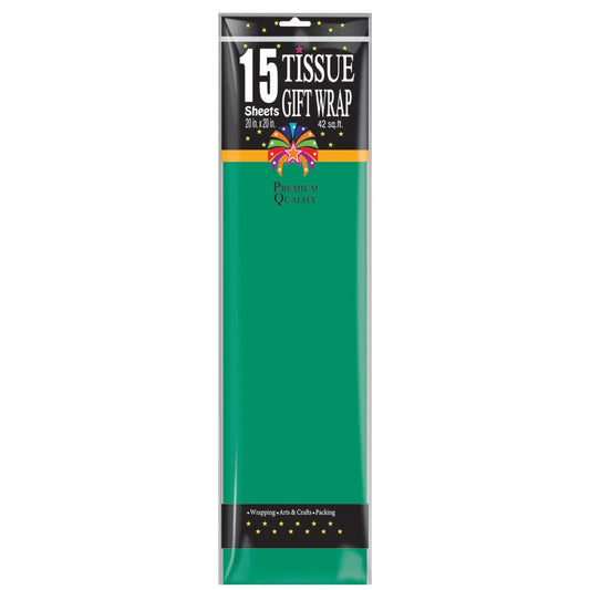 Green Tissue Paper, 20x20" 15ct