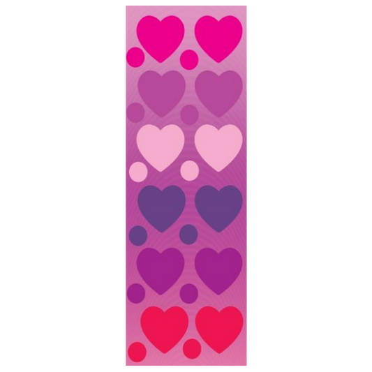 Colorful Heart Die-cut Stickers 6-Sheet pack