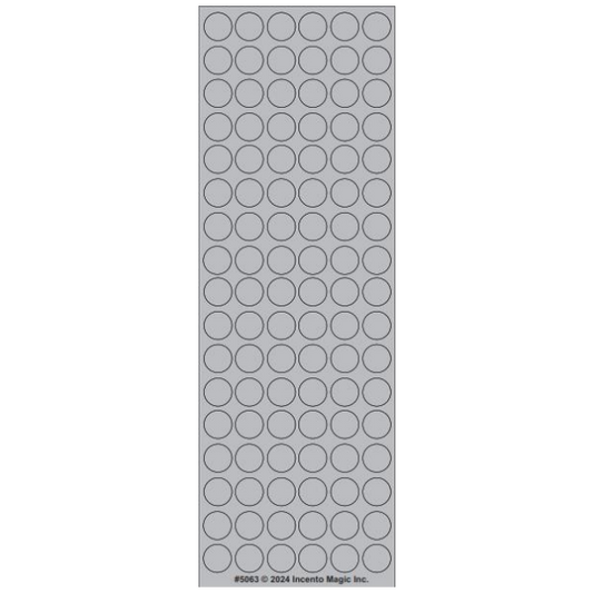 Silver Dot Circle Stickers 6-Sheet pack