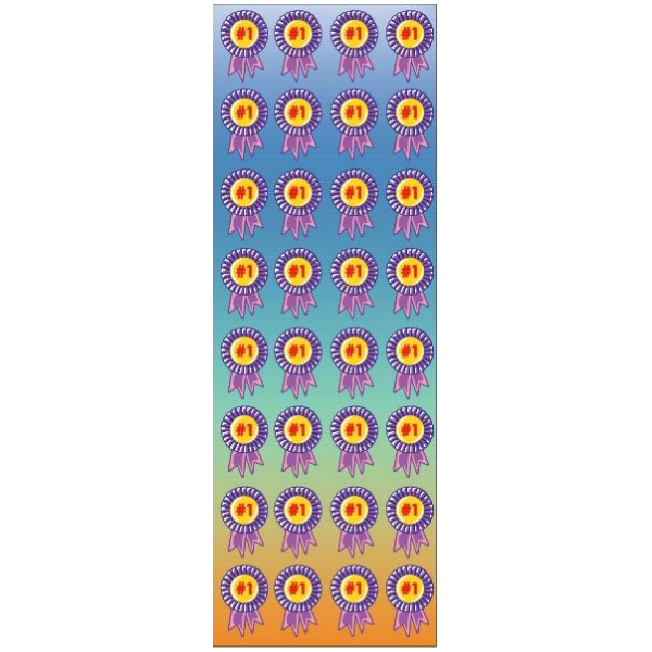 #1 Ribbon Die-cut Stickers 6-Sheet pack