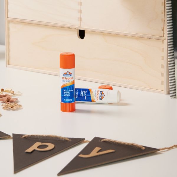 Elmer's Office Strength Glue Sticks, All Purpose, 0.77 Oz., Clear, Pack Of 3