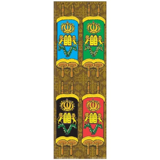 Sefer Torah Die-cut Stickers (X-Large) 6-Sheet pack