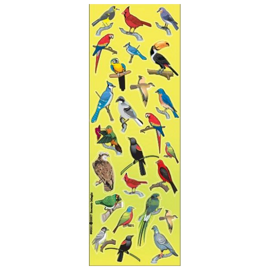 Colorful Birds Die-cut Stickers 6-Sheet pack