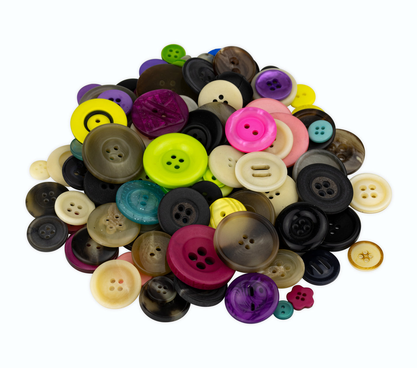 Assorted Colors, Shape & Sizes Buttons 150g 5.3oz