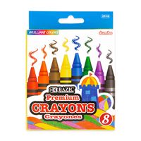 BAZIC 8 Color Premium Jumbo Crayons