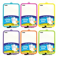 7.4" X 10.3" Double Sided Dry Erase Learning Board w/ Marker