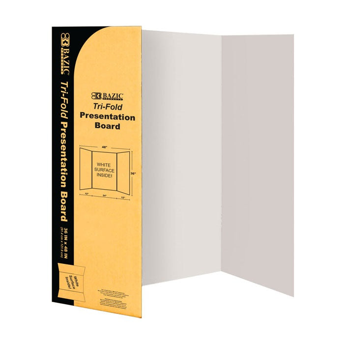 Tri-Fold Presentation Board, 36" X 48", White