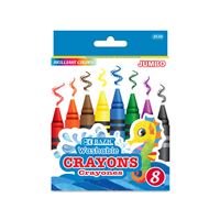 BAZIC 8 Color Washable Premium Jumbo Crayons