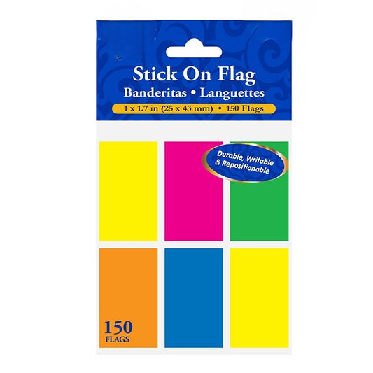 Flags Neon Color 1" X 1.7" 25 Ct. (6/Pack)
