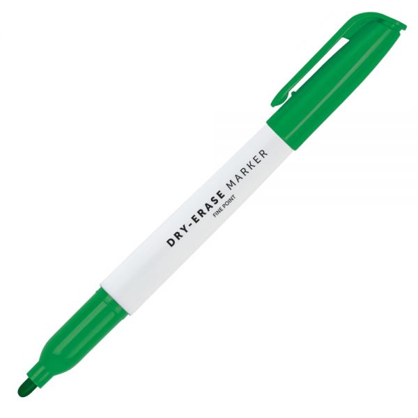 Dry-Erase Marker Set, Fine Point, 100% Recycled Plastic Barrel, Assorted Colors